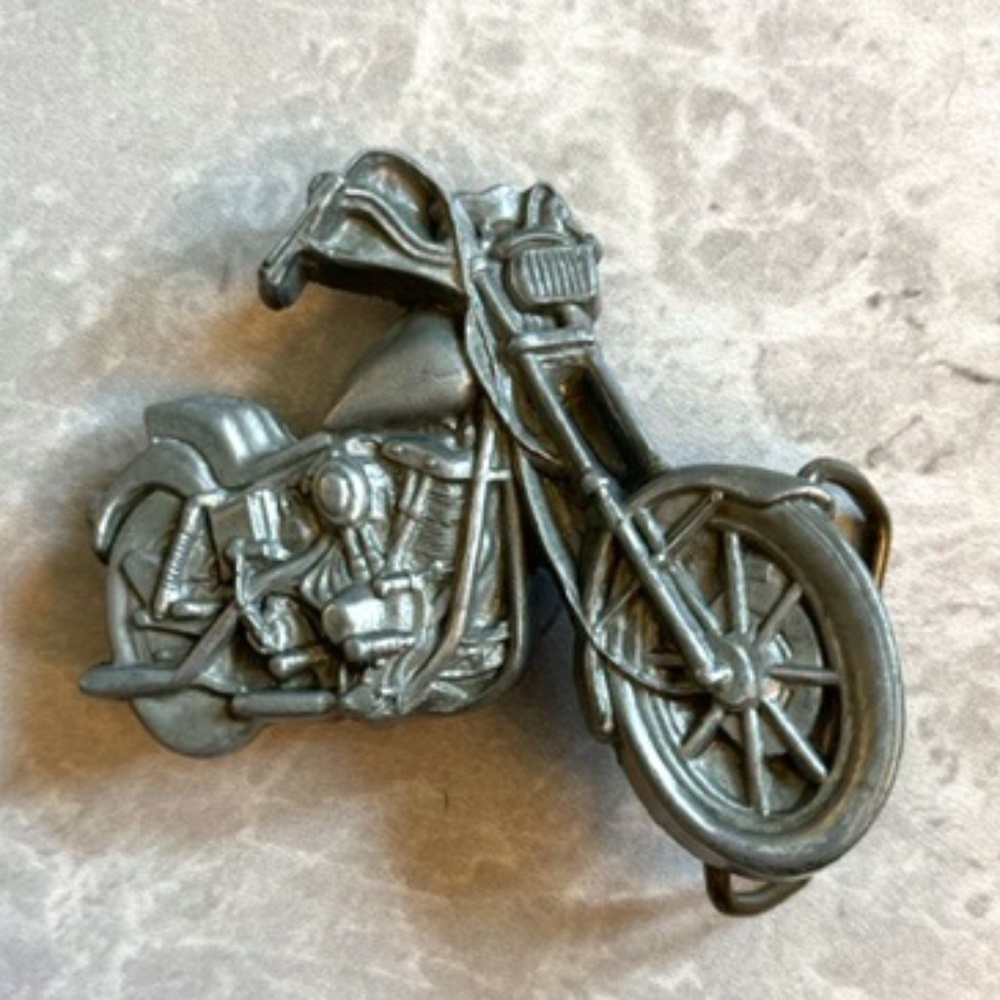 VTG Pewter Motorcycle Belt Buckle